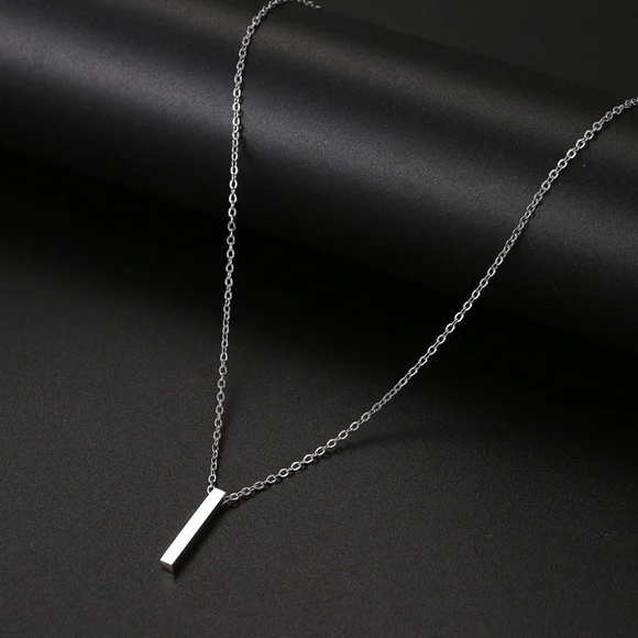 Minimalist Stainless Steel Pendant Necklace - Picture 2 of 2